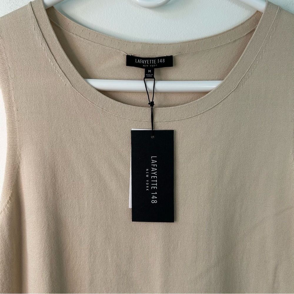 NWT Lafayette 148 beige tank top size Medium - Picture 5 of 9